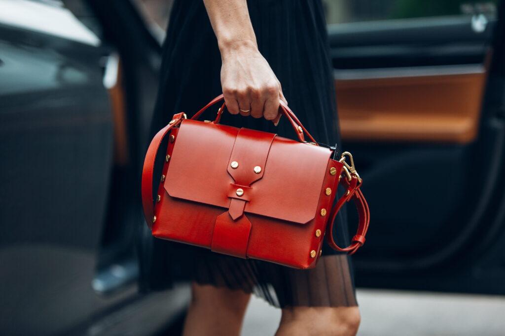 sac a main luxe rouge