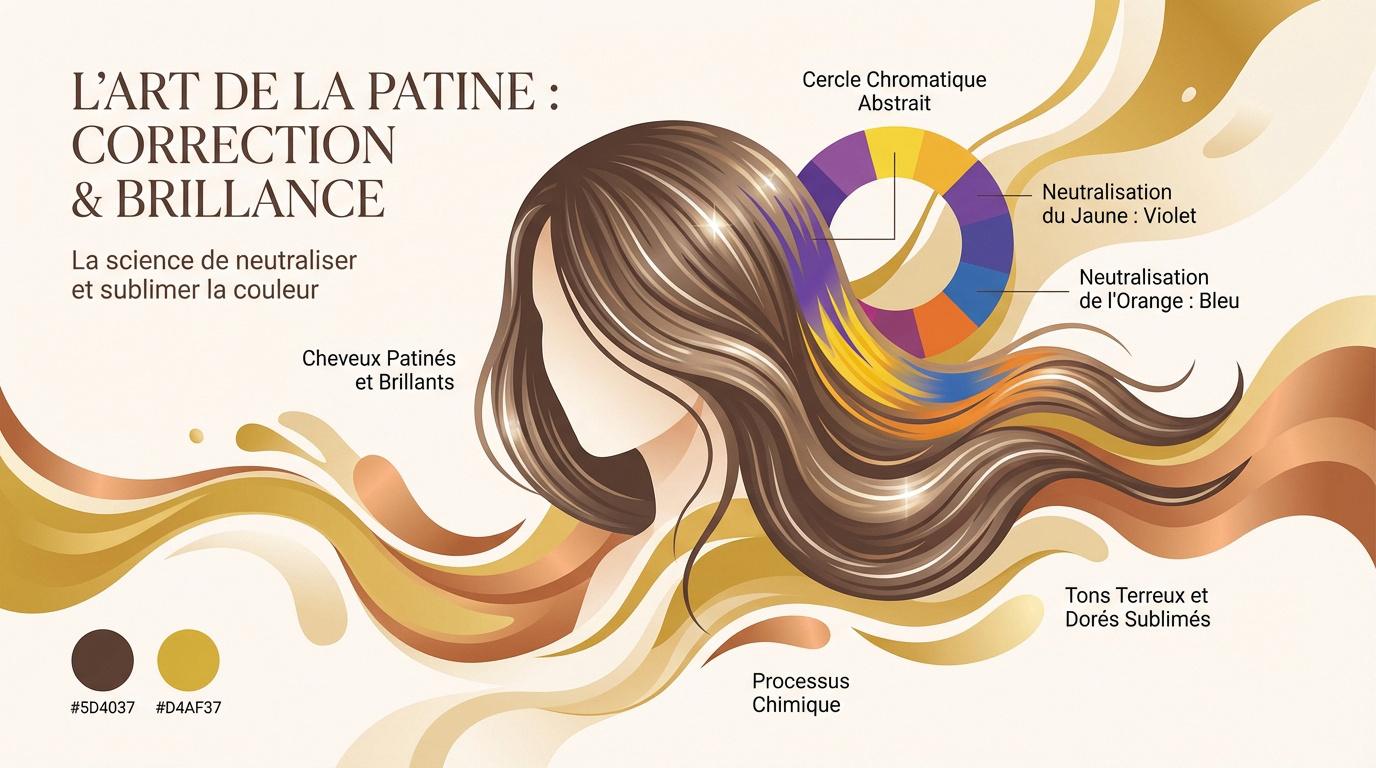 Résultat d'une patine cheveux professionnelle avant après