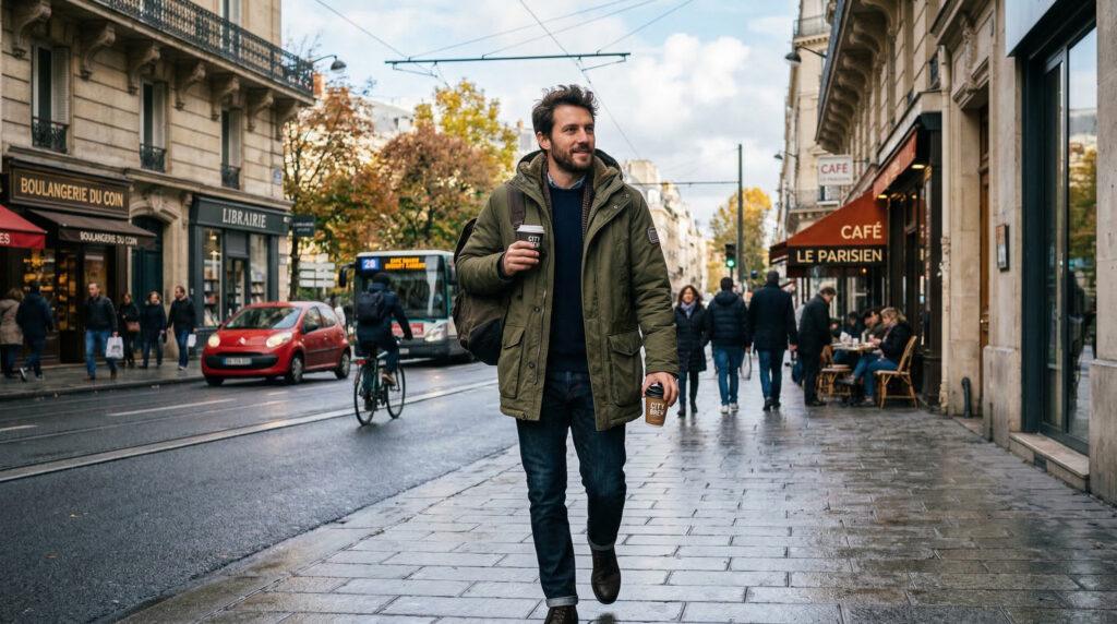 parka en hiver homme