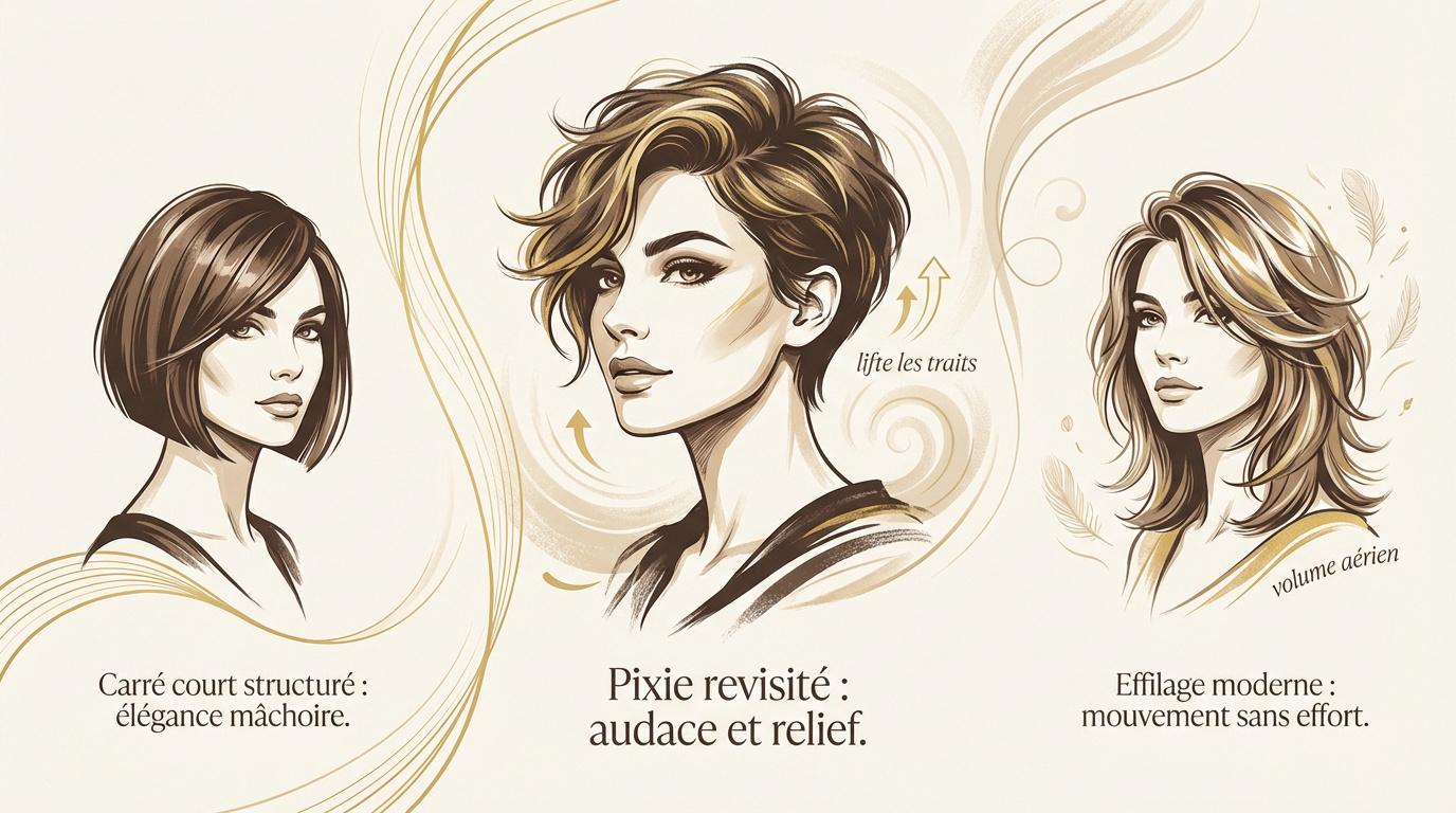 Femme de 50 ans avec une coupe courte moderne et rajeunissante