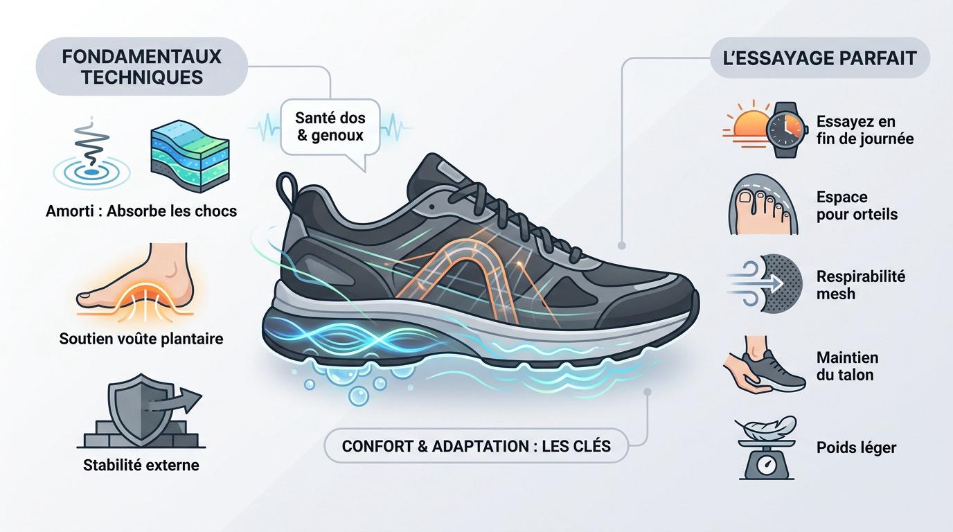 Guide pour choisir des baskets confortables avec amorti et soutien