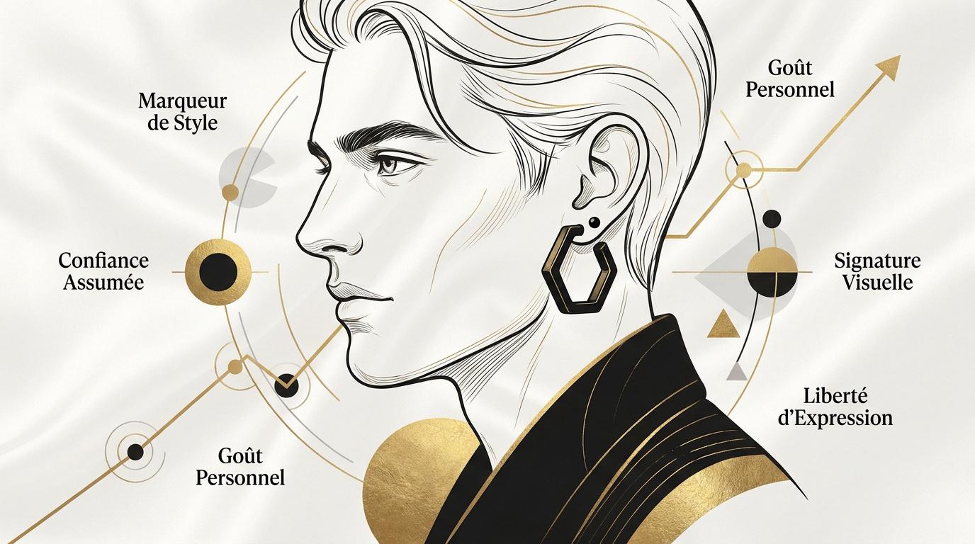 Évolution de la boucle d'oreille masculine et diversité des styles contemporains