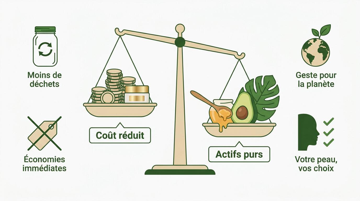 Ingrédients naturels et actifs purs pour masque visage maison