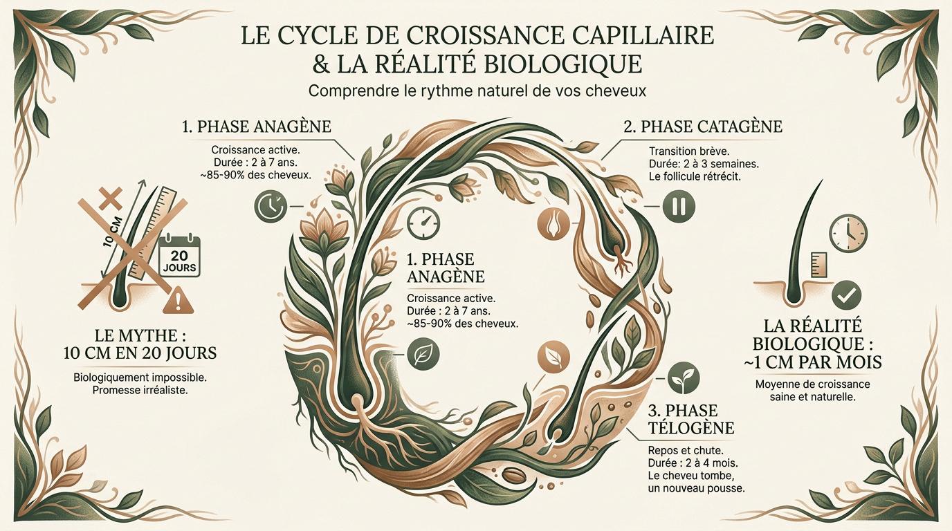 Schéma du cycle de croissance capillaire