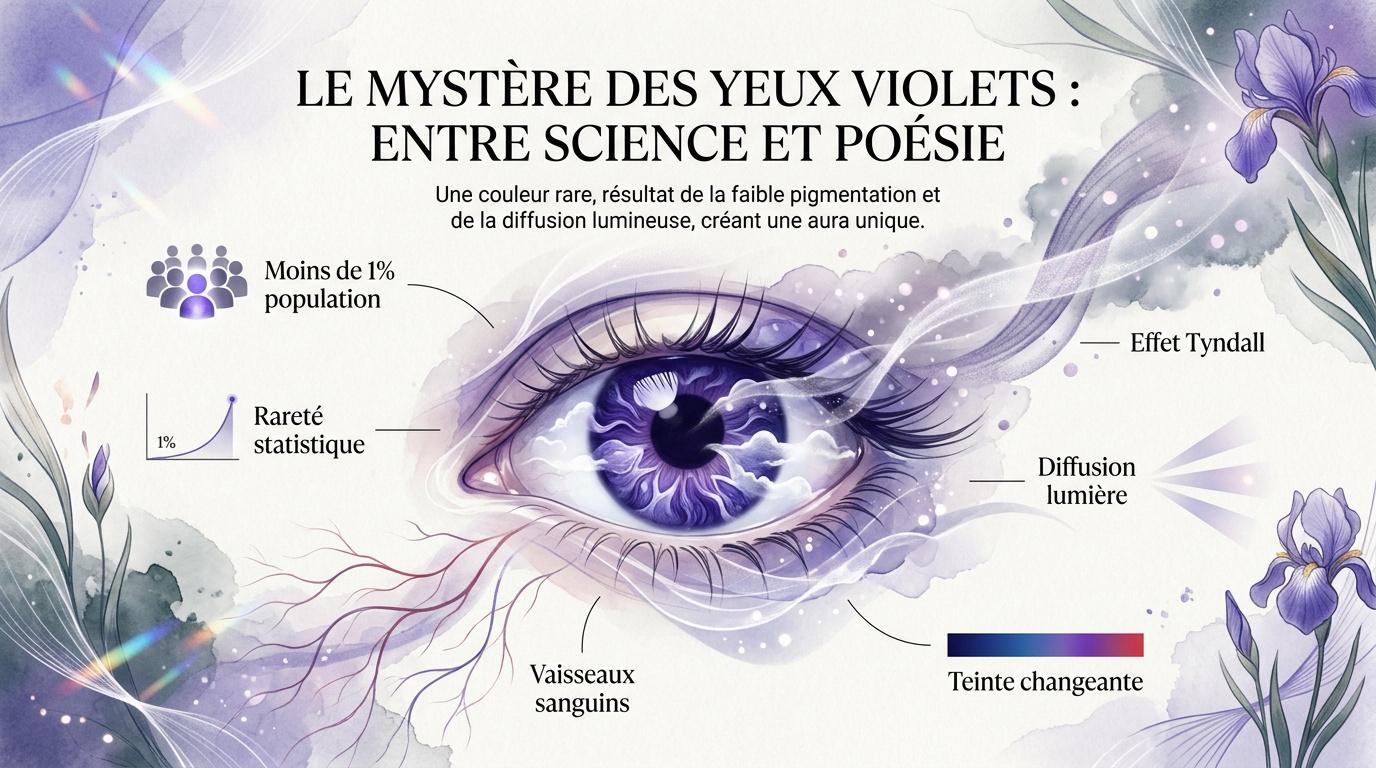 Gros plan sur un iris aux reflets violets naturels illustrant la rareté génétique