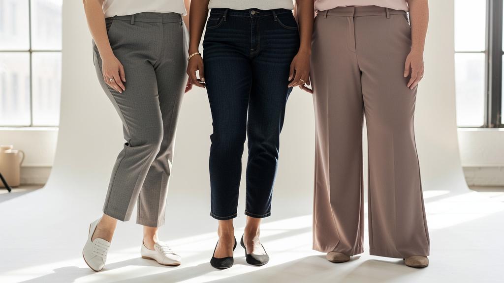 Coupes de pantalons adaptées aux silhouettes petites et rondes