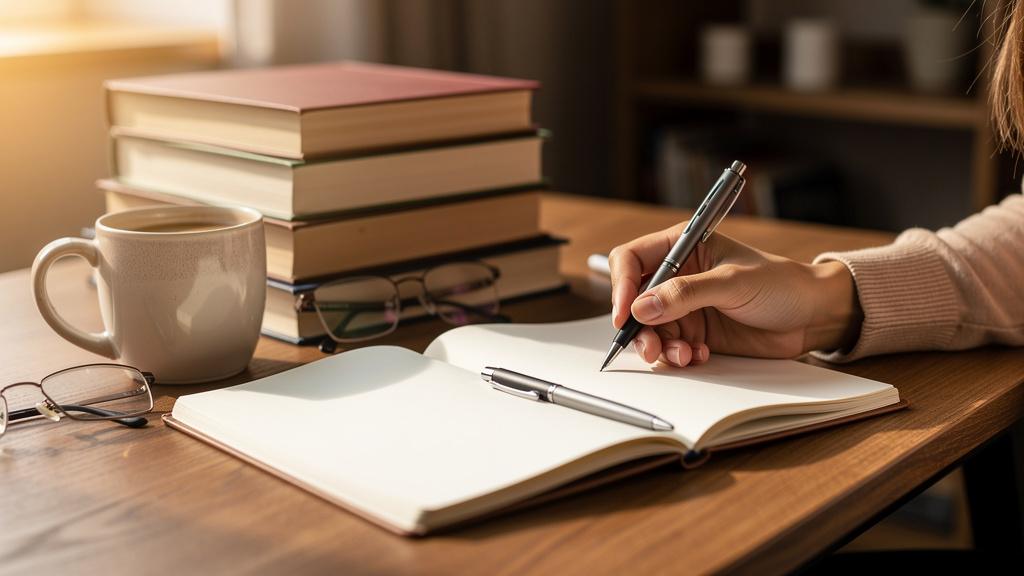 Femme prenant des notes dans un carnet