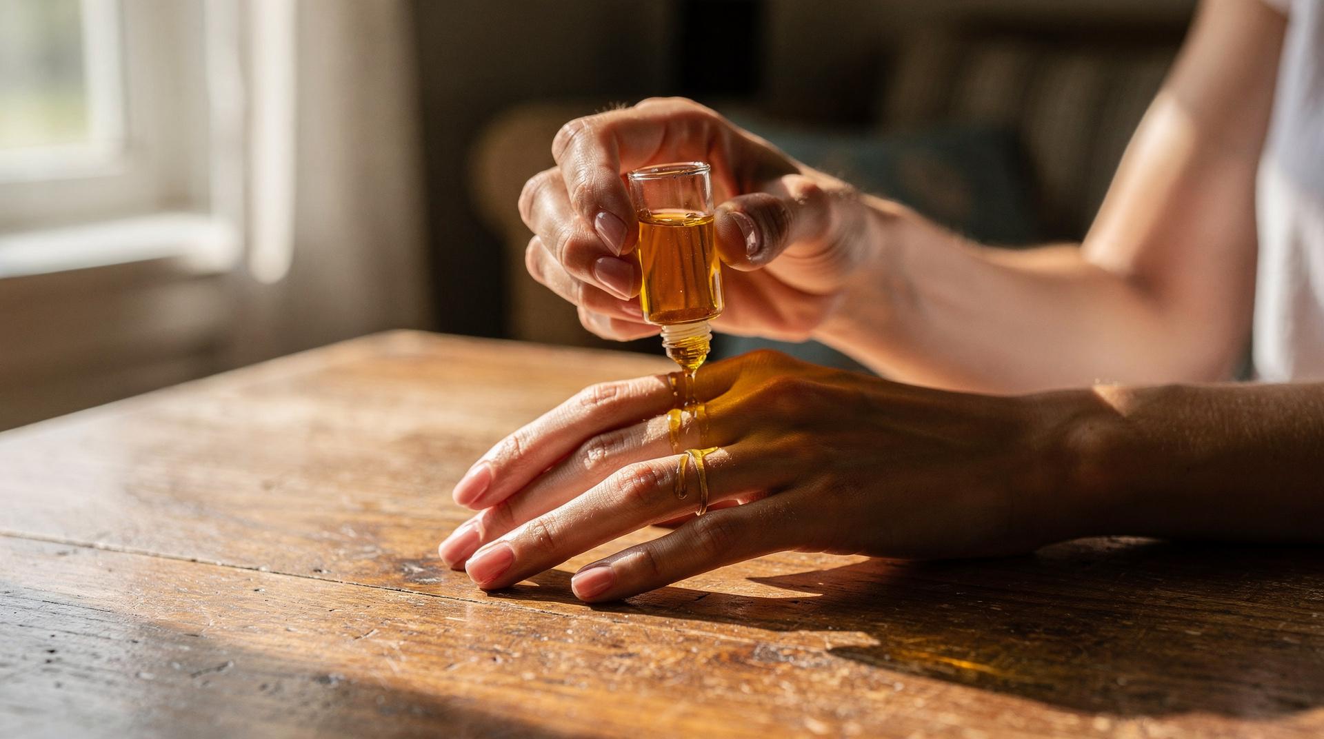 Application d'huile nourrissante sur les cuticules pour prendre soin de la matrice unguéal